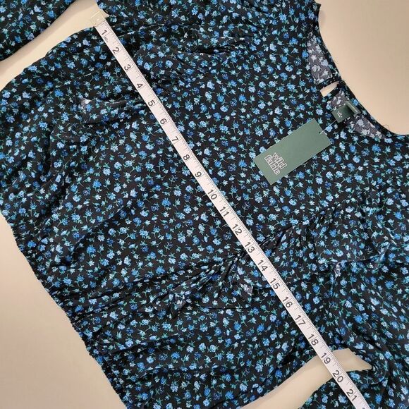 Wild Fable Women's Floral Ruffled Crop Top Blouse - Picture 6 of 16